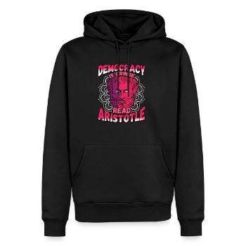 Conception de la mythologie grecque pour un philosophe grec - Sweat à capuche Premium bio Homme - noir - Devant - Nico (187cm)