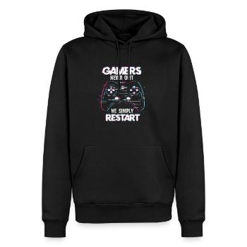 Gamer Gaming Zocken Konsole Nerd Gaming - Männer Premium Bio Hoodie - Schwarz - Vorne - Nico (187cm)