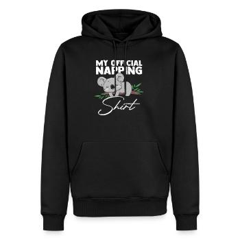 This Is My Official Napping Shirt Faultier Geschen - Männer Premium Bio Hoodie - Schwarz - Vorne - Nico (187cm)