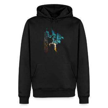 Vintage Judo Judoka - Männer Premium Bio Hoodie - Schwarz - Vorne - Nico (187cm)