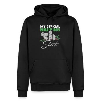 This Is My Official Napping Shirt Koala Faultier S - Männer Premium Bio Hoodie - Schwarz - Vorne - Nico (187cm)