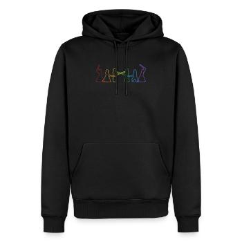 Kendo LGBT Rainbow Kenjutsu Kata Shinai Samurai - Männer Premium Bio Hoodie - Schwarz - Vorne - Nico (187cm)