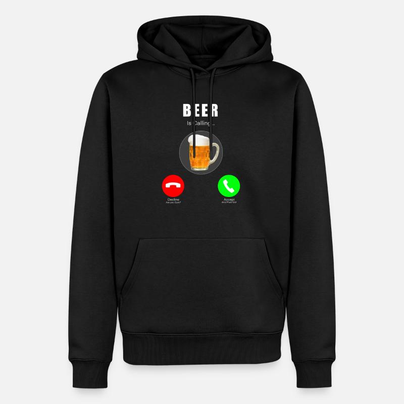 Bier ruft / Beer Is Calling - Men’s Premium Organic Hoodie - black