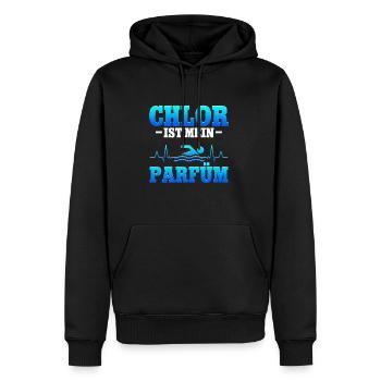 Rettungsschwimmer Bademeister - Männer Premium Bio Hoodie - Schwarz - Vorne - Nico (187cm)