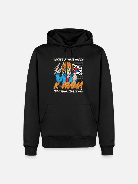 Design pop coréen pour un fan de mode K-Pop - Sweat à capuche Premium bio Homme - noir