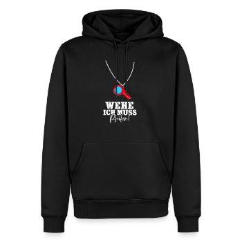 Rettungsschwimmer Bademeister - Männer Premium Bio Hoodie - Schwarz - Vorne - Nico (187cm)