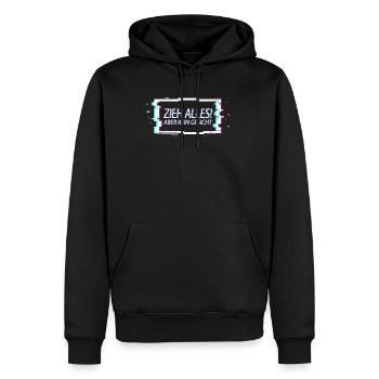 Techno Musik - Männer Premium Bio Hoodie - Schwarz - Vorne - Nico (187cm)