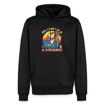 Conception de collecteur de dents fossiles pour un fossile de requin - Sweat à capuche Premium bio Homme - noir - Devant - Nico (187cm)