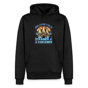 Conception de collecteur de dents fossiles pour un fossile de requin - Sweat à capuche Premium bio Homme - noir - Devant - Nico (187cm)