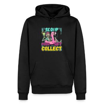 Conception de collecteur de dents fossiles pour un fossile de requin - Sweat à capuche Premium bio Homme - noir - Devant - Nico (187cm)