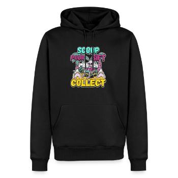 Conception de collecteur de dents fossiles pour un fossile de requin - Sweat à capuche Premium bio Homme - noir - Devant - Nico (187cm)