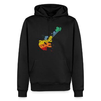 E-Gitarre Gitarrist Gitarrenspieler Gitarrenmotiv - Männer Premium Bio Hoodie - Schwarz - Vorne - Nico (187cm)