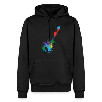 E-Gitarre Gitarrist Gitarrenspieler Gitarrenmotiv - Männer Premium Bio Hoodie - Schwarz - Vorne - Nico (187cm)