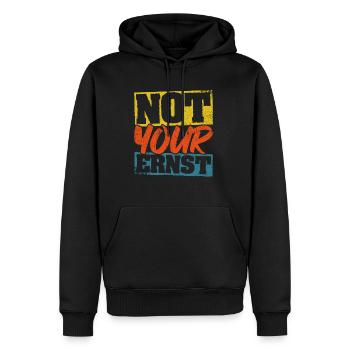 Not Your Ernst Nicht dein Ernst Denglisch als Gesc - Männer Premium Bio Hoodie - Schwarz - Vorne - Nico (187cm)