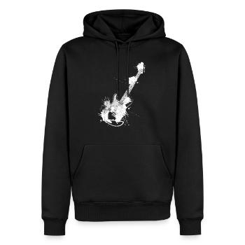 Gitarrenspieler Gitarrenmotiv Silhouette Geschenk - Männer Premium Bio Hoodie - Schwarz - Vorne - Nico (187cm)