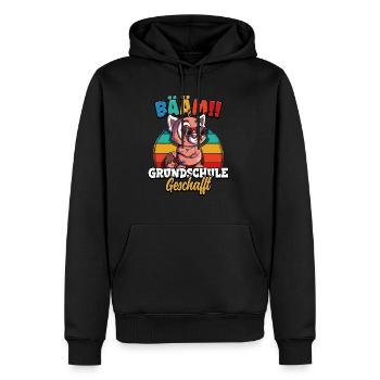 Bääm Grundschule Geschafft - Männer Premium Bio Hoodie - Schwarz - Vorne - Nico (187cm)