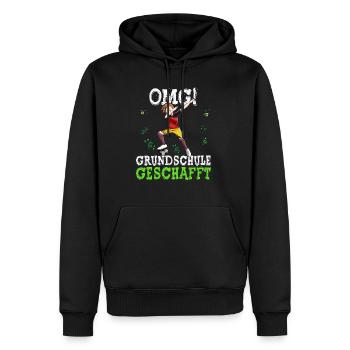 Grundschule Geschafft Fußball 6. Klasse - Männer Premium Bio Hoodie - Schwarz - Vorne - Nico (187cm)