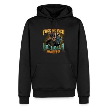 Conception de la mythologie viking nordique pour les guerriers vikings - Sweat à capuche Premium bio Homme - noir - Devant - Nico (187cm)