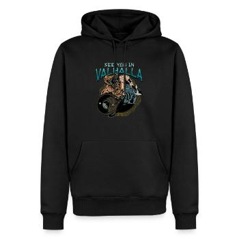 Norse Viking Mythology Design for Viking Warriors - Männer Premium Bio Hoodie - Schwarz - Vorne - Nico (187cm)