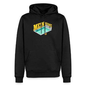 Rettungsschwimmer Bademeister Mein Pool Meine - Männer Premium Bio Hoodie - Schwarz - Vorne - Nico (187cm)