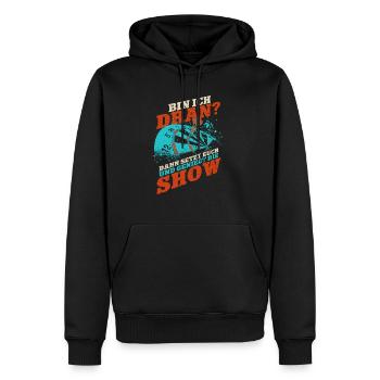 Joueurs de fléchettes - Sweat à capuche Premium bio Homme - noir - Devant - Nico (187cm)