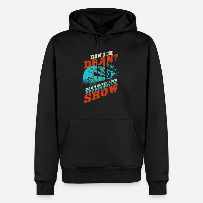 Joueurs de fléchettes - Sweat à capuche Premium bio Homme - noir