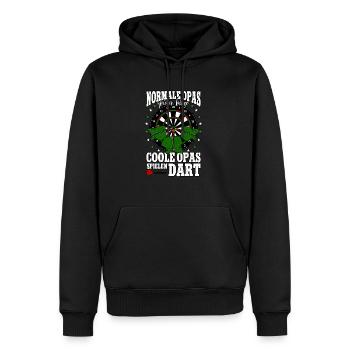 Dart Opa Darts Dartspieler - Männer Premium Bio Hoodie - Schwarz - Vorne - Nico (187cm)