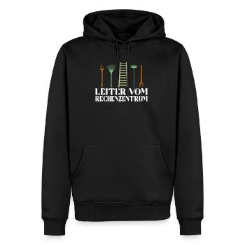 Lustiges Leiter vom Rechenzentrum Gartenarbeit Frü - Männer Premium Bio Hoodie - Schwarz - Vorne - Nico (187cm)