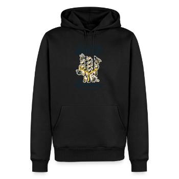 Beware of the beekeeper The bees are harmless - Men’s Premium Organic Hoodie - black - Front - Nico (187cm)