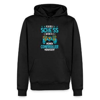Zocken Gaming - Sweat à capuche Premium bio Homme - noir - Devant - Nico (187cm)