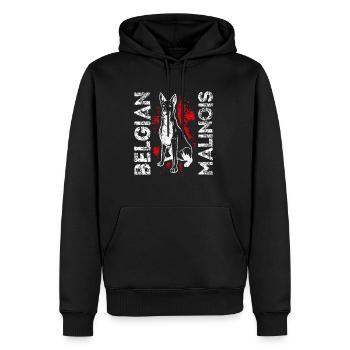 Belgian Malinois Hunde - Männer Premium Bio Hoodie - Schwarz - Vorne - Nico (187cm)