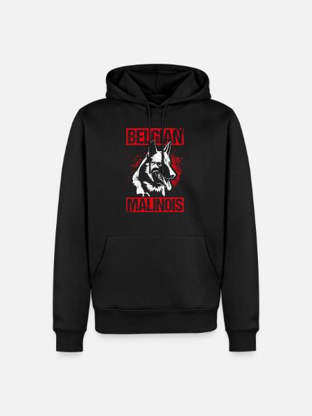 Belgian Malinois Hunde - Männer Premium Bio Hoodie - Schwarz
