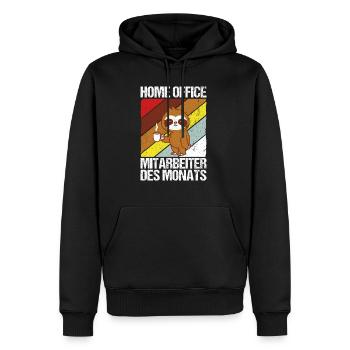 Home Office Mitarbeiter des Monats Faultier Homeof - Männer Premium Bio Hoodie - Schwarz - Vorne - Nico (187cm)
