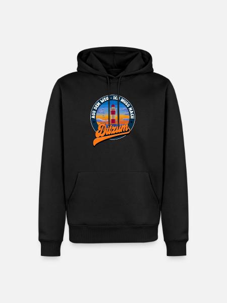Ditzum - Männer Premium Bio Hoodie - Schwarz