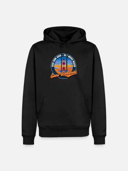 Esens-Bensersiel - Männer Premium Bio Hoodie - Schwarz