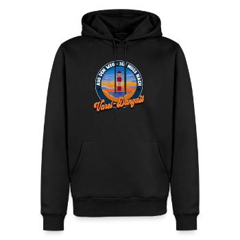 Varel-Dangast - Männer Premium Bio Hoodie - Schwarz - Vorne - Nico (187cm)