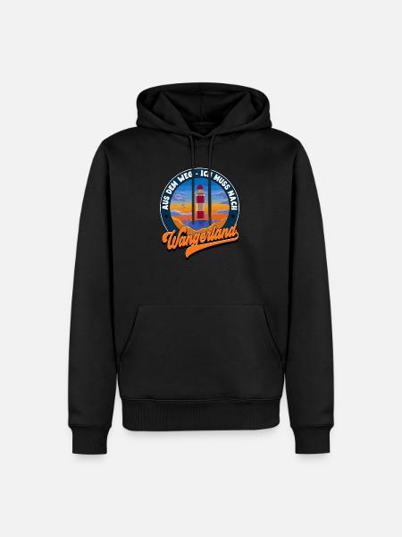 Wangerland - Männer Premium Bio Hoodie - Schwarz