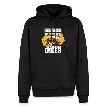 Bienenzüchter Imker - Männer Premium Bio Hoodie - Schwarz - Vorne - Nico (187cm)