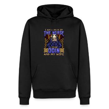 Norse Viking Mythology Design for Viking Warriors - Männer Premium Bio Hoodie - Schwarz - Vorne - Nico (187cm)