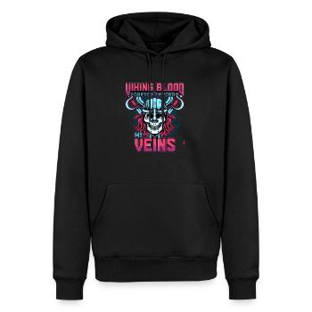 Conception de la mythologie viking nordique pour les guerriers vikings - Sweat à capuche Premium bio Homme - noir - Devant - Nico (187cm)