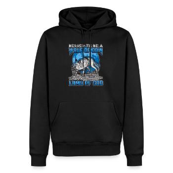 Norse Viking Mythology Design for Viking Warriors - Männer Premium Bio Hoodie - Schwarz - Vorne - Nico (187cm)