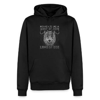 Norse Viking Mythology Design for Viking Warriors - Männer Premium Bio Hoodie - Schwarz - Vorne - Nico (187cm)