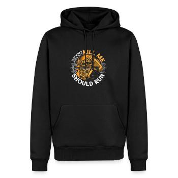 Conception de la mythologie viking nordique pour les guerriers vikings - Sweat à capuche Premium bio Homme - noir - Devant - Nico (187cm)
