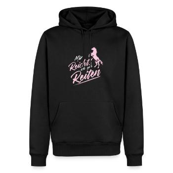 Reiten Reitsport Reiter Geschenk Pferde - Männer Premium Bio Hoodie - Schwarz - Vorne - Nico (187cm)