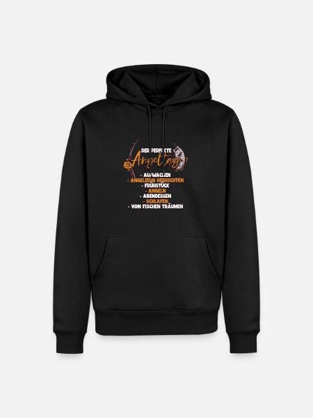 Angeln Angler - Männer Premium Bio Hoodie - Schwarz