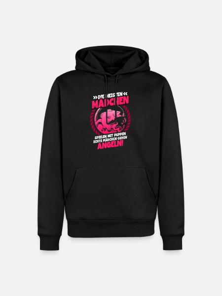 Angeln Anglerin - Männer Premium Bio Hoodie - Schwarz