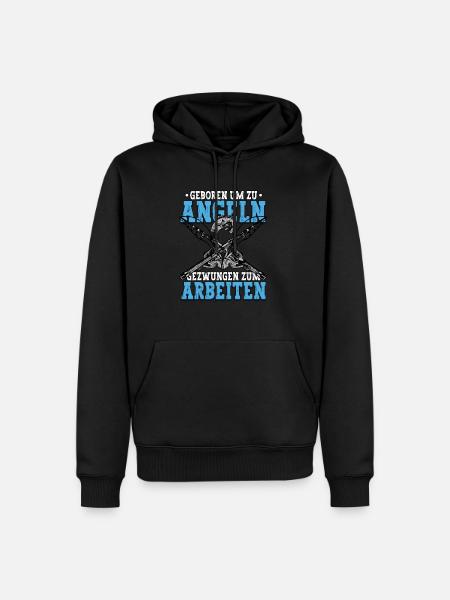 Angeln Angler - Männer Premium Bio Hoodie - Schwarz