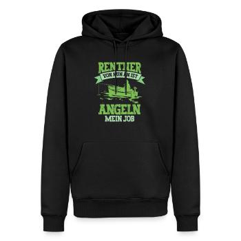 Angeln Angler Rentner - Männer Premium Bio Hoodie - Schwarz - Vorne - Nico (187cm)
