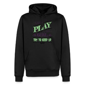 sport golfclub funnygolfgift golfcoach golfing - Männer Premium Bio Hoodie - Schwarz - Vorne - Nico (187cm)
