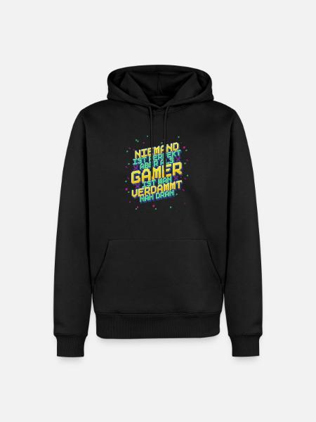 Zocken Gaming - Männer Premium Bio Hoodie - Schwarz